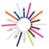 Watches - Montmartre Silver Watch With Royal Blue & Hot Pink Leather Strap