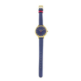 Watches - Montmartre Yellow Gold Watch With Royal Blue & Hot Pink Leather Strap